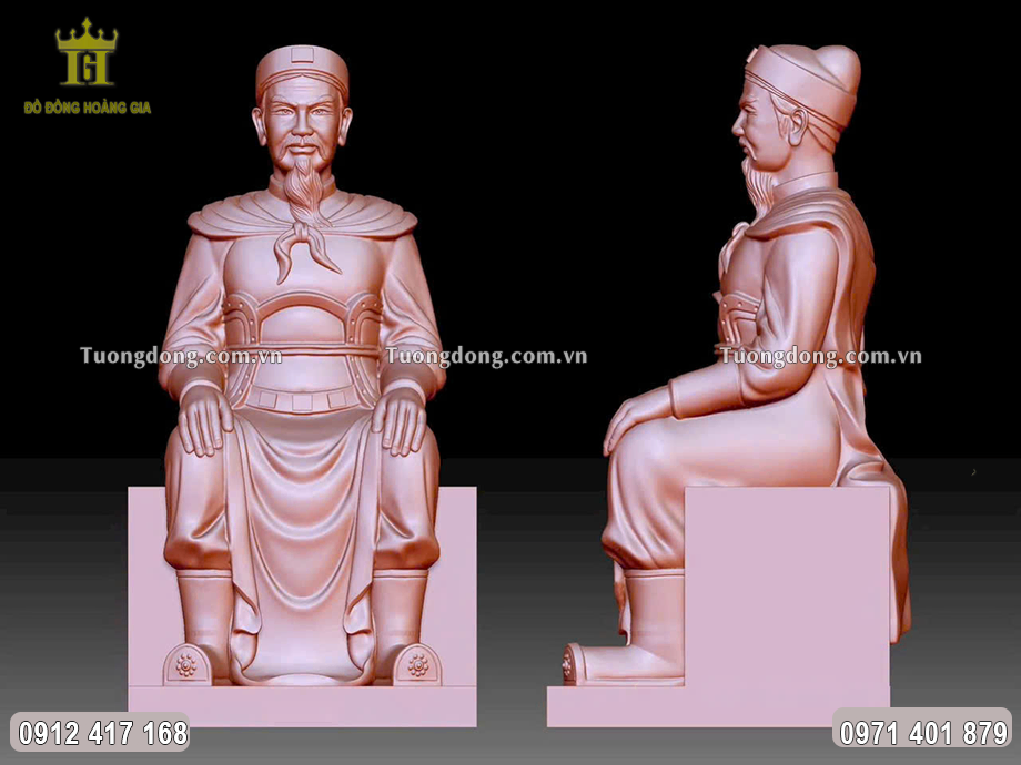 Hình ảnh 3D của bức tượng đồng